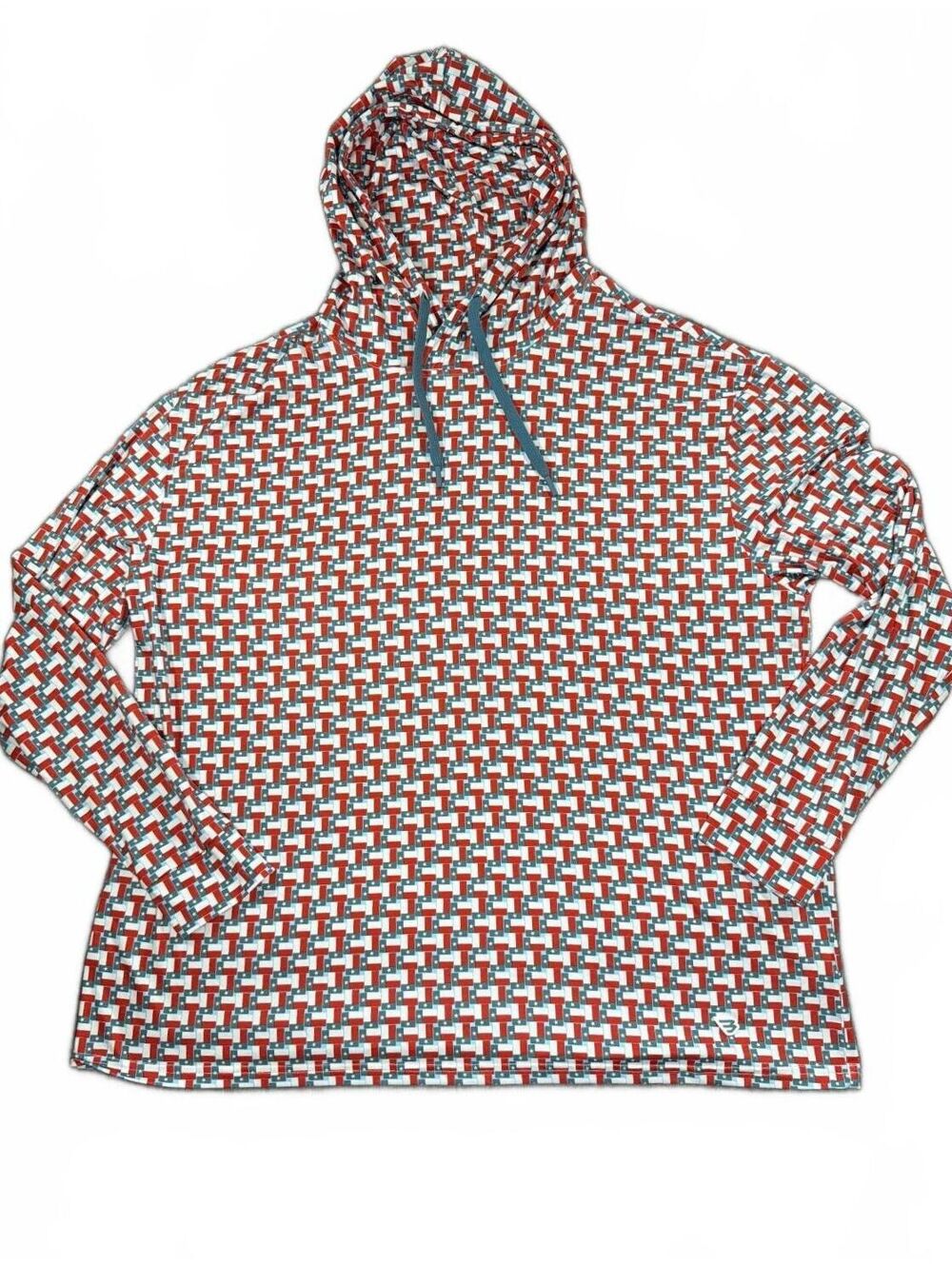 Burlebo Men's XL Hoodie with Texas Flag Pattern Performance